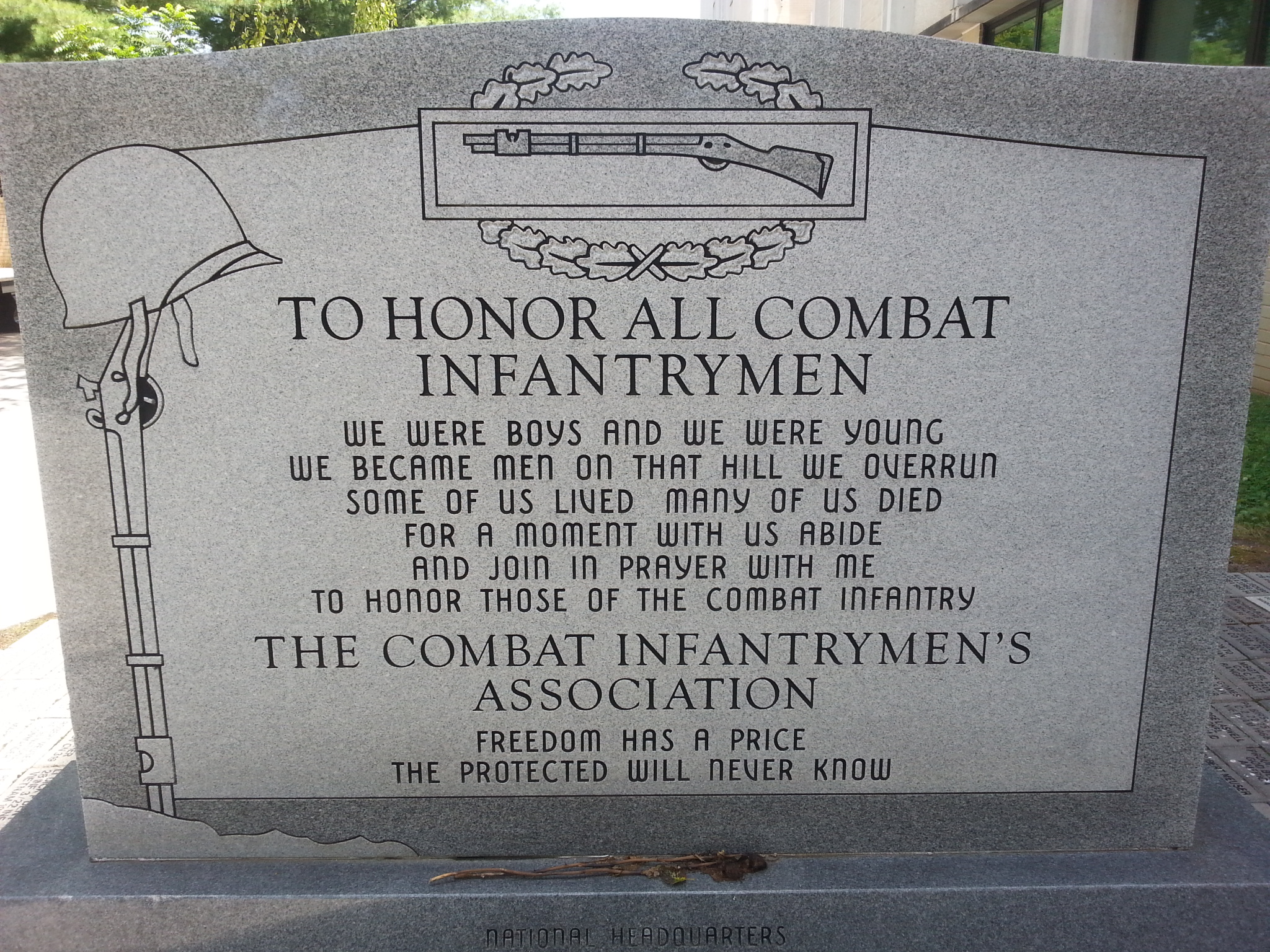 Memorial marker at the Asheville, NC Veterans facility